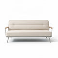 Sofa met metalen frame en stoffen bekleding 180 x 80 x 85cm beige