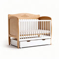 Houten wieg met opberglade 120 x 60 x 90 cm in naturel en wit